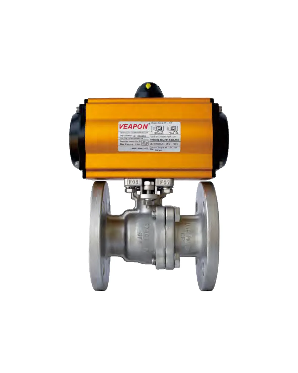 Pneumatic Flanged 2-Way Ball Valve
