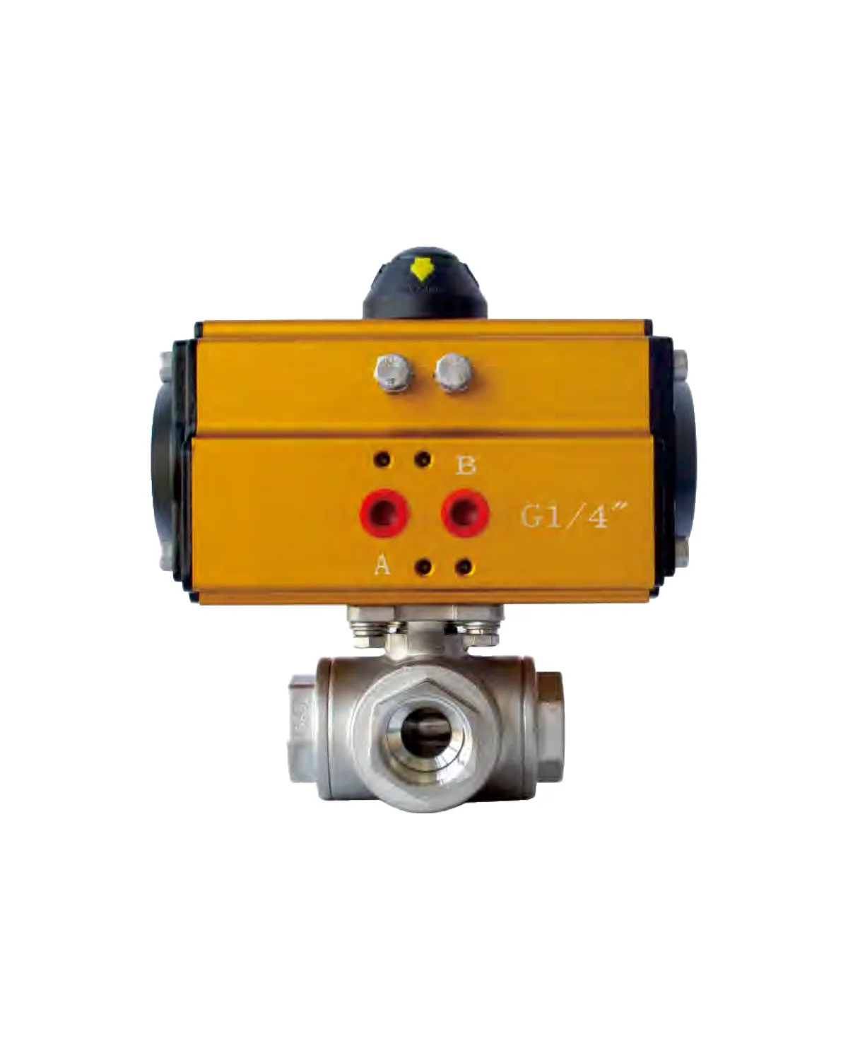 Pneumatic Flanged 3-Way Ball Valve
