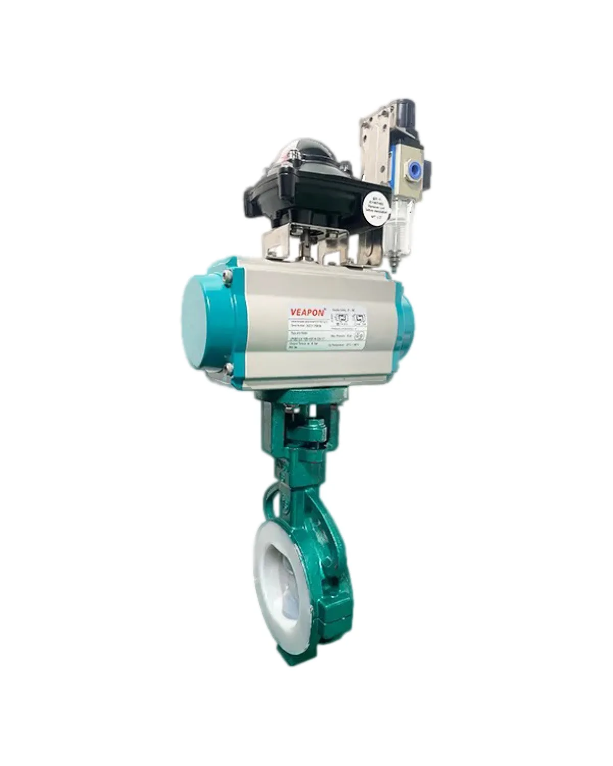 Pneumatic Fluorine-Lined Butterfly Valve with Limit Switch