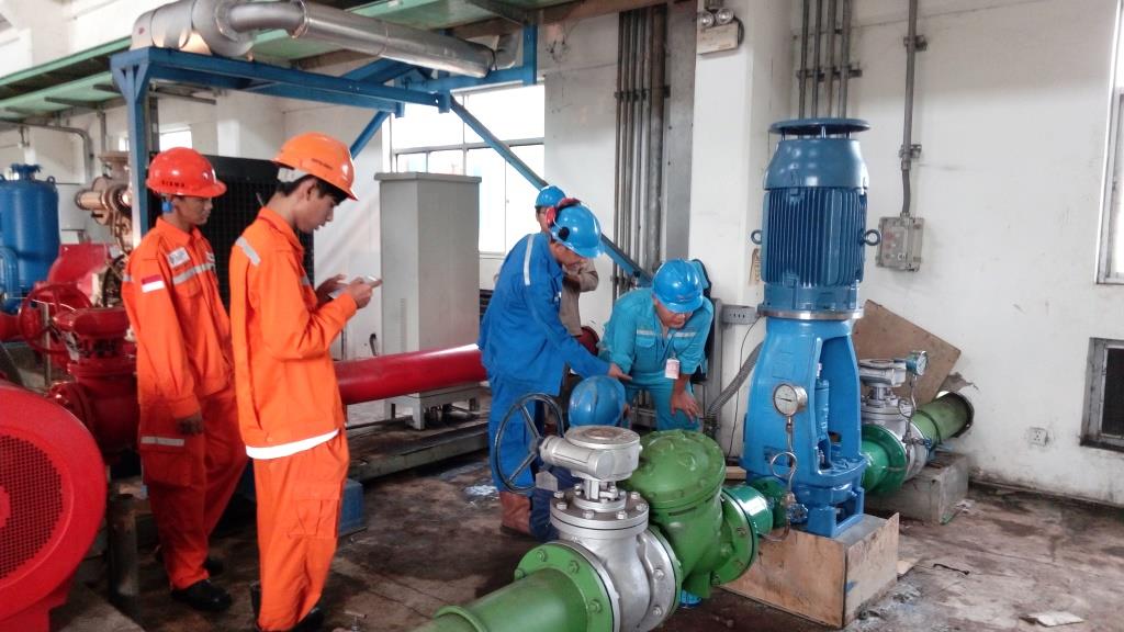 Installation Vertical Inline Pump at IP Pelabuhan Ratu (Goulds Pump ANSI 3996 MTi Size 3×4-10) – 2018